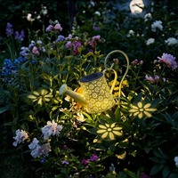 Arrosoir solaire décoratif en fer forgé, lampe à piquet LED étanche pour jardin, cour et pelouse