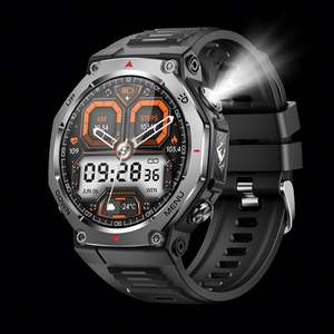 Montre connectée KT85, lumière puissante, étanche 5ATM, autonomie ultra-longue, corps entièrement métallique, fonction d'appel, mode multisports, montre connectée d'extérieur - Product Image 6