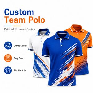 Custom DTG Print Company Workwear Collar T Shirt Sublimation Promotional <b>Polo</b> Shirt Mesh Breathable Short Sleeve Sports Jersey - Product Image 2