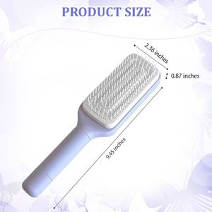 Custom Hair Extension Vented Detangler Hairbrush 3D Quick Self Cleaning Detangling Hair <b>Brush</b> for Women Wet Dry Hair - Product Image 4