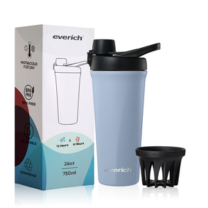 Thép không gỉ Protein Shaker chai nước phòng tập thể dục Cách sử dụng dễ dàng để xử lý - Product Image 4