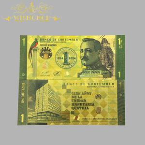 Heißer Verkauf: Guatemala Goldbanknote – Guatemala-Geld in 24K vergoldet für Sammler - Product Image 2