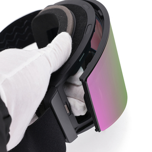 Lunettes chauffantes motoneige anti-buée magnétique interchangeable sans cadre 100% lentille UV <span class=keywords><strong>OTG</strong></span> lunettes de <span class=keywords><strong>ski</strong></span> électriques - Product Image 2