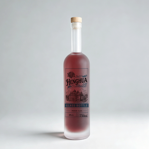 Botella de Vidrio Personalizada Esmerilada para Licores, 25oz/75cl, Cuello Largo, Cristal Super Flint, 750ml, para <span class=keywords><strong>Vodka</strong></span>, Brandy, Ginebra, Ron, Whisky, con Tapón - Product Image 1
