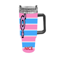 Gobelet isotherme personnalisé en acier inoxydable de 40 oz, thème arc-en-ciel saffique, pour les trajets quotidiens en ville, le camping en plein air, les événements de rencontre communautaire