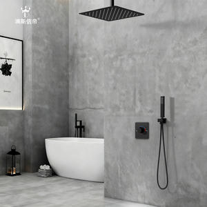 Juego de Ducha de Acero Inoxidable Oculto, Montado en la Pared, con Válvula Mezcladora de Agua Fría y Caliente Preincrustada, Accesorios de Baño - Product Image 1