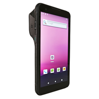 CARIBE-Lector de código de barras PDA RFID, escáner industrial inalámbrico con impresora térmica de 58mm