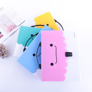 Linda sonrisa de dibujos animados para niños, tamaño de letra <span class=keywords><strong>A4</strong></span>, 12 bolsillos, carpeta de archivos expansible, almacenamiento de papel escolar de plástico, libro de documentos, carta - Product Image 3