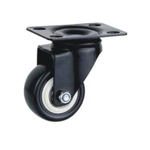 Roda resistente industrial do garfo do metal do preto 40mm 50mm, com haste do metal m8 m10 para exibição rack - Product Image 3