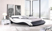 Meubles modernes pour chambre à coucher, grand lit ovale rond de forme A542