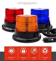 Luz Estroboscópica Magnética Roja, Azul y Ámbar para Ambulancia, Camión de Construcción, Autobús Escolar