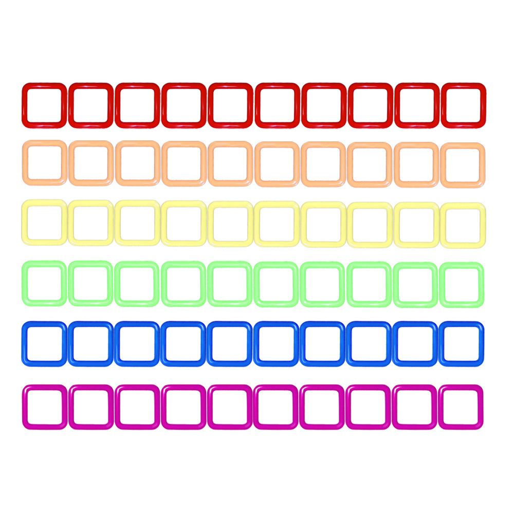 Square mixed color mark buckle medium