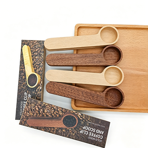 Cuchara de Café de Madera Natural, Cuchara Medidora de Bambú Ecológica y Pinza para Azúcar para Cafetería, Cocina o Viajes - Product Image 6