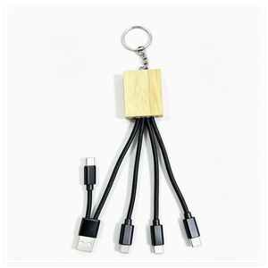 Câble de charge multifonctionnel pour porte-clés avec double entrée (<span class=keywords><strong>USB</strong></span> + Type-C), câble de charge rapide tout-en-un 3-en-1 / 4-en-1 / 6-en-1 - Product Image 1