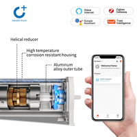 Электронный моторизованный карниз для штор с управлением Zigbee/WiFi, датчиком и голосовым управлением для использования внутри/вне помещений, для ванной комнаты и офиса