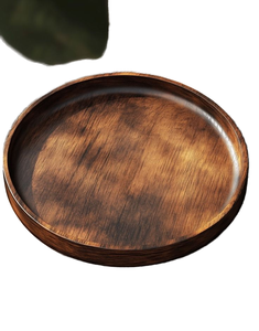 Assiette jetable ovale en bois d'acacia et de noyer, design européen, écologique, pour les occasions festives, marque LEXDO, plats de dîner, salades - Product Image 1