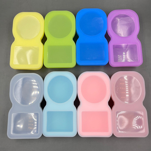 Tùy chỉnh hai ngăn thân thiện với môi thực phẩm cấp Silicone nước sốt <span class=keywords><strong>container</strong></span> nắp không có lớp phủ Nhà máy cung cấp gia vị - Product Image 6