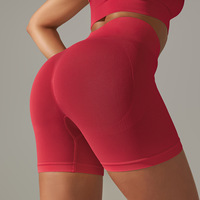 Logo personnalisé Shorts de compression pour femmes Butt Lift Workout Léger Taille haute Gym Fitness Ensembles Seamless Yoga Shorts Imprimer