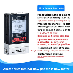 El Medidor de Flujo Másico de Gas de Flujo Laminar <span class=keywords><strong>ALICAT</strong></span> Está Equipado con 98 Tipos de Gases para Crear una Calibración de Flujo de Gas Mixto - Product Image 2