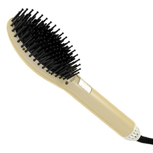 Electric Hair Straightener Comb With Tourmaline Ceramic Plates For Dry And Wet Hair Styling 3-5 Minutes Fast Heating Wired - Product Image 1