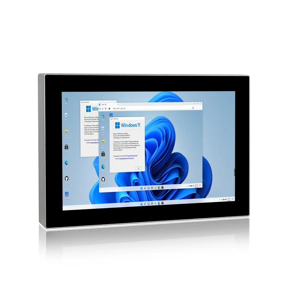 12 15 17inch RS485/RS232 all in one industrial pc embedded wall mounted waterproof capacitive touch screen industrial panel pc