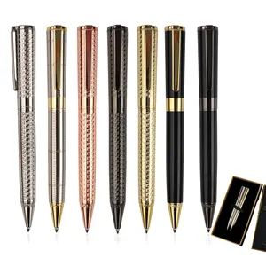 TTX New Advertising Oem Free Ballpen Good Quality Elegant Custom Logo Gold Metal Ballpoint Pen