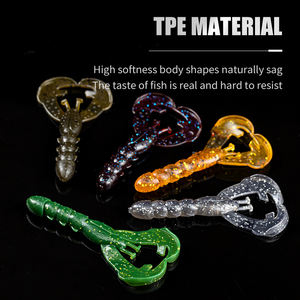 LUSHAZER 15 pcs/sac <span class=keywords><strong>Leurre</strong></span> de pêche à la crevette TPE Soft Baits Artificial Lure Creature Floating Soft Baits Crawfish for Bass Trout - Product Image 2