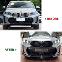 Kit de labio divisor de alerón inferior de parachoques delantero para BMW X6 G06 LCI M Sport 2023-2025