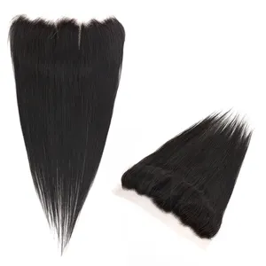 Best quality ear to ear virgin mink human hair transparent 13*4 Lace Frontal Swiss HD 4*4 Lace closure