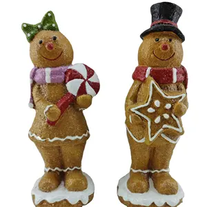 Gingerbread man Đồ trang trí bên nhựa giáng sinh trang trí kỳ nghỉ nhà