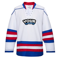 Maillot de hockey sur glace personnalisé à manches longues brodé par sublimation drôle vintage de haute qualité pour homme