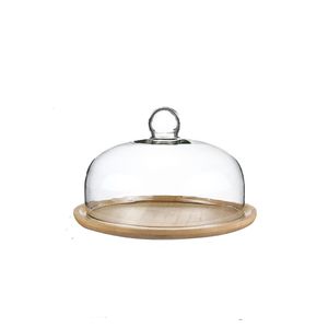 Ins cake plate coperchio in vetro trasparente con vassoio espositore antipolvere <span class=keywords><strong>per</strong></span> torta di pane - Product Image 1