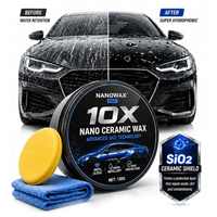 Cera de Recubrimiento Nano 10X, Pasta de Silicona Metílica, Protección de Pintura para Automóviles, Impermeable, Superhidrófoba, Brillo, 130 g