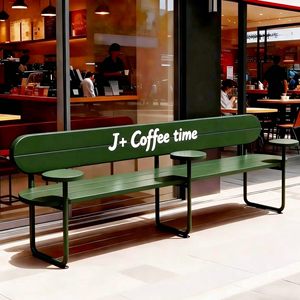 Panca Quadrata da Esterno in Bambù con Fiori Artificiali per Cortili, Negozi di <span class=keywords><strong>Tè</strong></span>, Caffetterie e Centri Commerciali - Product Image 6