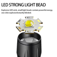 Lampe torche électrique en aluminium noir à prix d'usine, avec mise au point réglable pour les activités de plein air