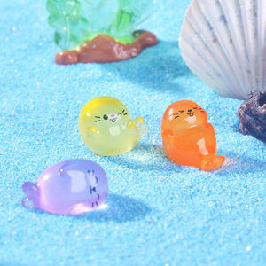 Ornamenti in resina in miniatura per decorazioni fai-da-te per acquari: piccolo animale marino simulato a forma di foca - Product Image 3