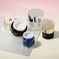 Pot d'emballage crème noir mat 5g, pot cosmétique pour crème contour des yeux, mini pot échantillon pour crème visage