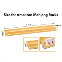 Plateau de jeu de Mahjong américain en bois naturel de 19 et 20 pouces avec pousseurs et support de jeu