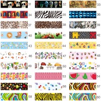Sangle élastique à motif personnalisé, design coloré, 20 mm, 25 mm, 30 mm, pour reliure de livre, peut être cousue à l'extrémité