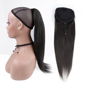 ผมต่อหางม้าแบบผูกผมมนุษย์22นิ้วแฟชั่นแบบตะวันออก - Product Image 4