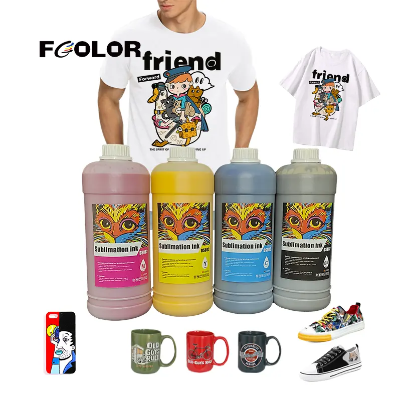 FCOLOR 6 रंग उच्च गुणवत्ता 1000ML Epson T50 1390 1400 R230 प्रिंटर के लिए उच्च बनाने की क्रिया स्याही