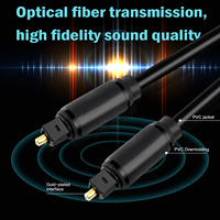 Câble audio optique Toslink blindé de haute qualité plaqué or 24 carats avec gaine en PVC, connecteur mâle-mâle pour haut-parleur HDTV