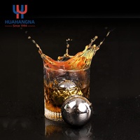 Boules de glace réutilisables en acier inoxydable pour whisky, bière, vin – Pierres réfrigérantes pour boissons