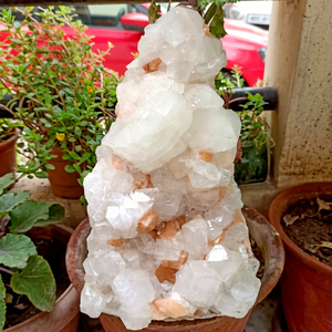 High Quality Natural Apophyllite and Stilbite Mineral Specimen <b>Cluster</b> Geode Healing <b>Crystal</b> Stone - Product Image 1