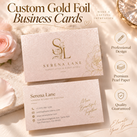 Cartes de visite personnalisées en papier nacré avec dorure à chaud – Cartes d'entreprise haut de gamme – Impression de cartes de visite de luxe pour l'image de marque de l'entreprise Plus