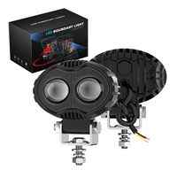 Lampu Peringatan Forklift DXZ BX4-T2 LED 4 inci 600LM 6W 9-80V Baru untuk Retrofit/Peningkatan