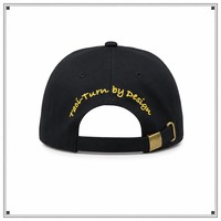 Casquette de baseball unisexe style Dad Hat, six panneaux, couronne souple, visière incurvée et cousue, noir et or, rétro vintage streetwear