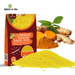 Arroz Shirataki Sabor Cúrcuma, Baixo em Carboidratos, Ideal para Dieta Keto, Substituto de Refeição, Arroz Seco de <span class=keywords><strong>Konjac</strong></span> - Product Image 1