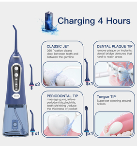 Irrigador Bucal Recargable de Alta Calidad con 5 Niveles de Chorro de Agua, Resistente al Agua IPX8, <span class=keywords><strong>para</strong></span> Viajes - Product Image 2