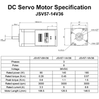 Encodeur absolu 16 bits intégré Moteur servo CC sans balais intégré 36v 140w 0.45nm pour machine CNC Équipement médical AGV AMR